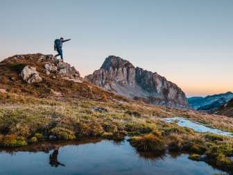 Autunno dorato, giro turistico, Murgsee, Murg, rifugio, escursioni a lungo raggio