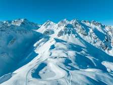 Pizol, inverno, neve, cielo blu, Pizolbahnen, umore mattutino, sci, pista