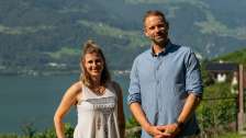 Sara Kohout e Manuel Rothmund a Quinten sul lago di Walen