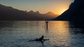 Spiagge balneari_Lago_Walen_Walenstadt Spiaggia balneare
