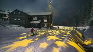 Flumserberg Galaxie, luce, pista Chrüz, sci notturno, Flumserberg, après-ski