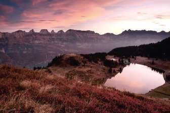 Lago di Flumserberg: atmosfera serale