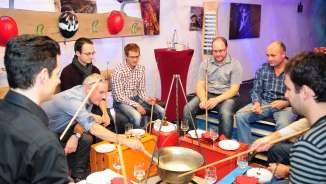 Fonduta_nel_taglio_di_croce Festival, Metropolitana, Sale per seminari, Sale per eventi, Flums, Hagerbach, Sala del festival, Galleria di prova Hagerbach