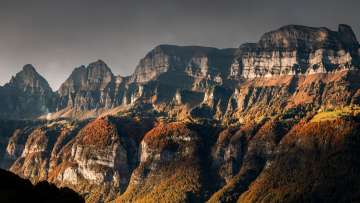 Berschis, Lüsis, montagne, Churfirsten, autunno