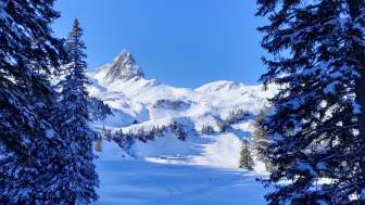 Paesaggio innevato sul Flumserberg