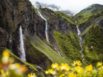 Cascate del Batöni nella valle Weisstannental