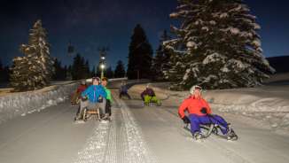 Slittata notturna_Flumserberg Neve, slittino