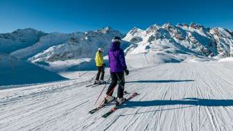 Pizol, inverno, neve, cielo blu, Pizolbahnen, umore mattutino, sci, pista