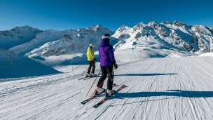 Pizol, inverno, neve, cielo blu, Pizolbahnen, umore mattutino, sci, pista