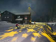 Flumserberg Galaxie, luce, pista Chrüz, sci notturno, Flumserberg, après-ski