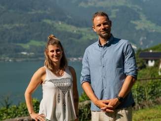 Sara Kohout e Manuel Rothmund a Quinten sul lago di Walen