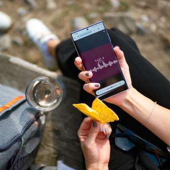 Zaino con audioguida per degustazione di vini © Heidiland Tourismus