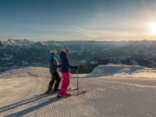Magia dell'inverno, Pizol, sci di piacere, neve, cielo azzurro, montagne, abeti innevati, sole, valle, montagne innevate, Alpi, panorami, cime