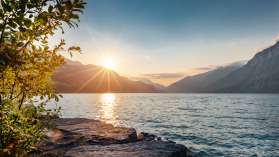 La spiaggia di Murg al tramonto