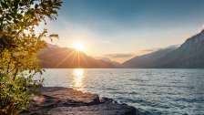 La spiaggia di Murg al tramonto