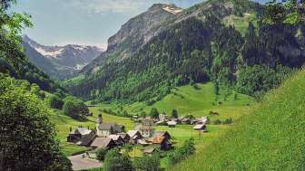 Vecchia sega del villaggio Weisstannen